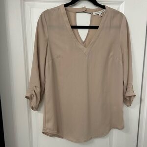 Taupe formal blouse